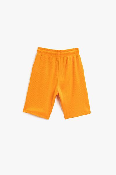 Koton Printed Shorts Tie Waist Elastic