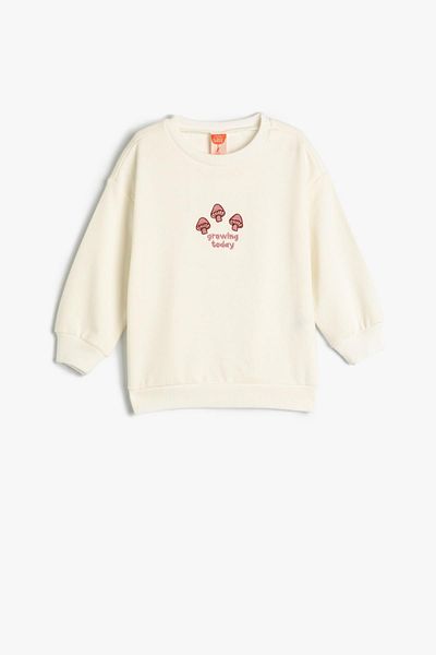 Koton Baby Girl Ecru Sweatshirt