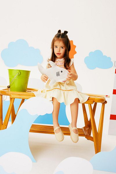 Koton Ecrufarbenes Baby-Mädchen-Kleid