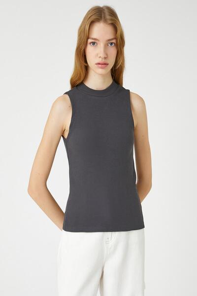 Koton High Collar Athlete Ribbed Sleeveless