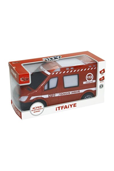 scntoys Vardem Kutulu Pilli İtfaiye Arabası SESLİ IŞIKLI ÇARPDÖN İTFAİYE ARAC...