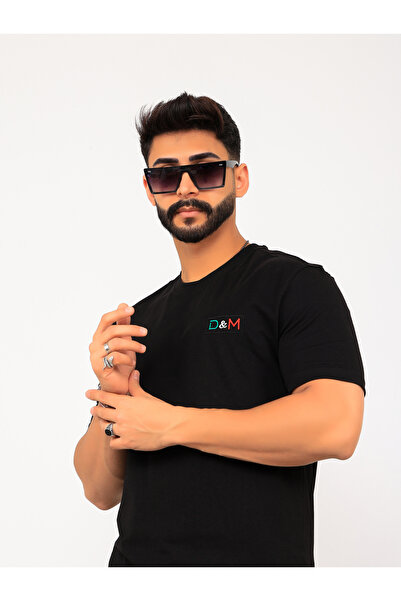 Siyah Erkek Basic Kısa Kollu T-Shirt