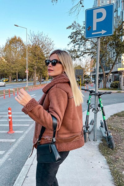 Sue Store Σκούρο καφέ καστόρι με ζώνη