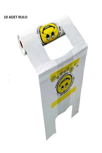 YAMAÇ GLOBAL 1 Box (10 Pieces) Medium Size Smiley Face Greengrown Bag Hırır Athlete Bag Roll Matte Bag