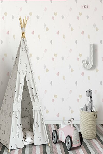Milky Baby Zümrüt Kids 432-1 Renkli Balon Desenli Çocuk Duvar Kağıdı 5,33 M²