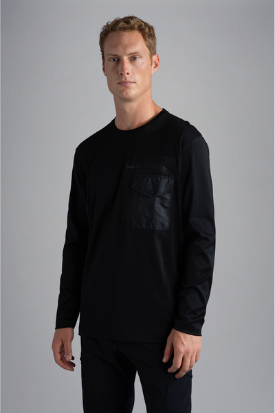 PAUL&SHARK MEN'S KNITTED T-SHIRT C.WCOTTON