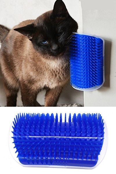 FRAME 34 Wall Adhesive Cat Dog Scratching Itching Crawling Apparatus Blue