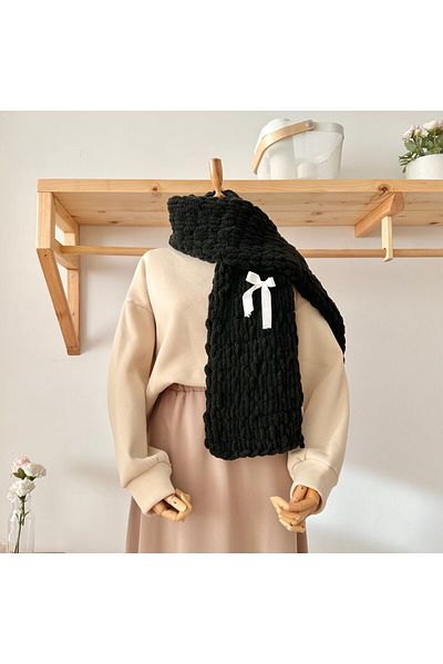 qarmacha Puffy Hand Knitted Scarf
