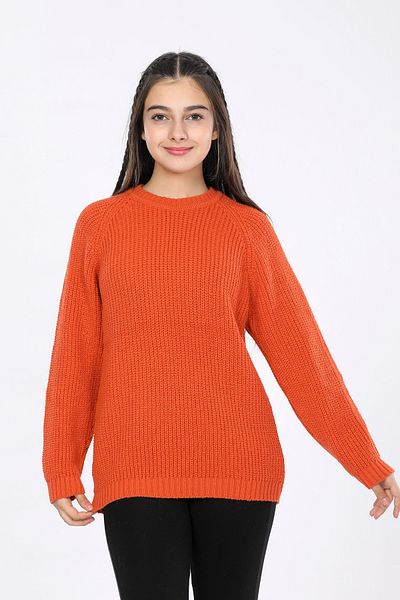 Cloudy Kids Детски стандартен трикотажен пуловер за момичета 4-13 години