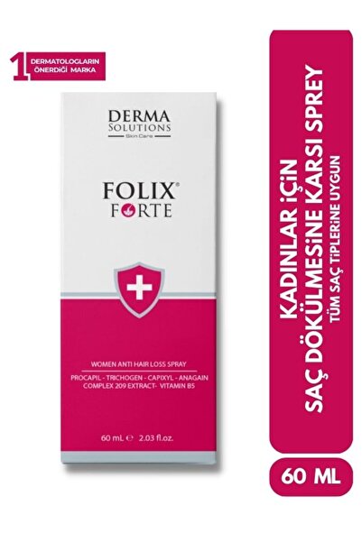 DermaSolutions FOLIX FORTE SPREY WOMEN - SAÇ DÖKÜLMESİNE KARŞI KADINLAR İÇİN ...