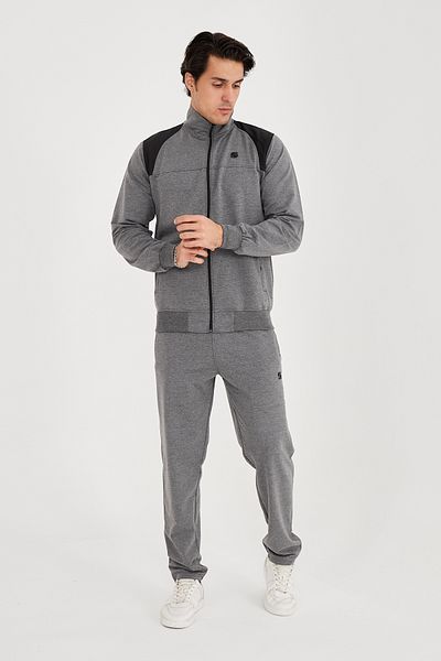 allymoda Men's King-Size Collar Tracksuit Set 100% Cotton ALLY-205