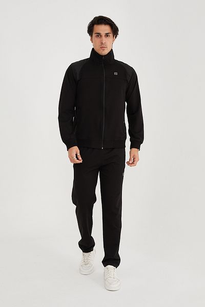 allymoda Set de trening pentru bărbați cu guler judecător, 100% bumbac ALLY-204