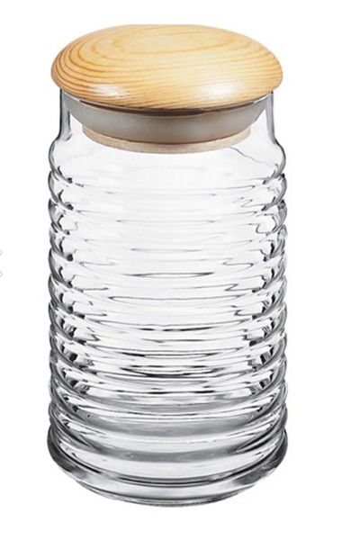 Paşabahçe PAŞABAHÇE WOODEN LIDED JAR 1125 CC -43173- 2 PCS