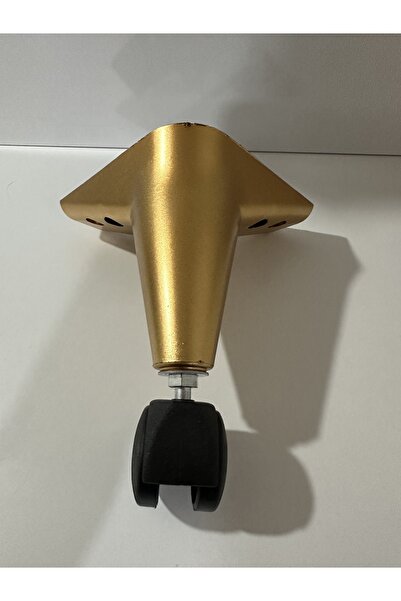 Şahmeli Tekerlekli Gold Sihirli Sehpa Masa Ayağı 360 Derece Dönebilen 16 cm L...