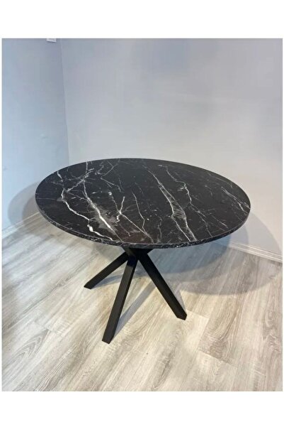 Cosargroup Yuvarlak Yemek Masası Pot Ayak Mutfak Balkon Masası 90x90