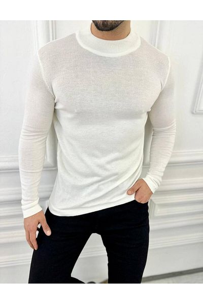 elkumoda Sweater Slim Fit Non-Pilling Natural Cotton Knitwear Turtleneck Turtleneck Sweater