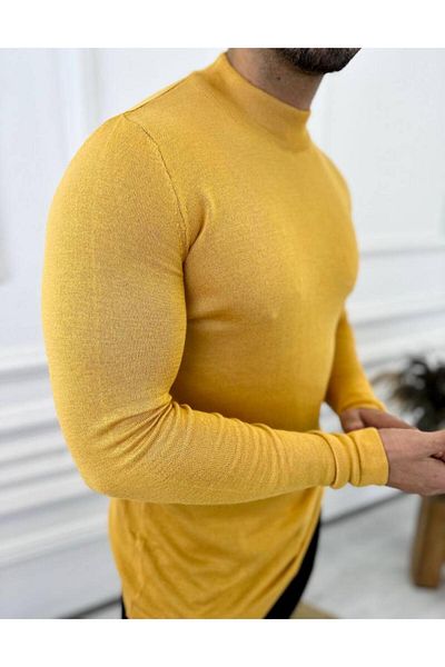 elkumoda Sweater Slim Fit Non-Pilling Natural Cotton Knitwear Turtleneck Turtleneck Sweater