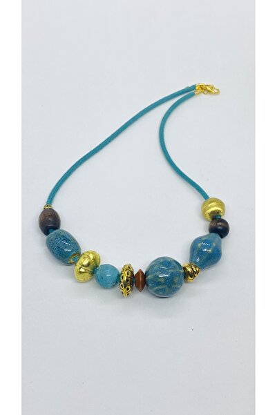 Porsuk Alternatif Handmade Ethnic Ceramic Bead Women's Necklace