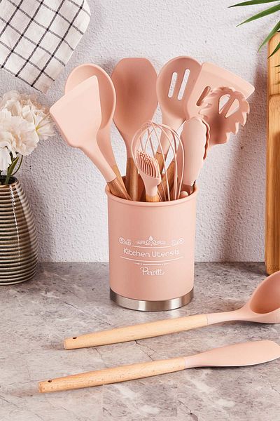 SepetçiBaba Masterno Pink 12 Piece Silicone Set