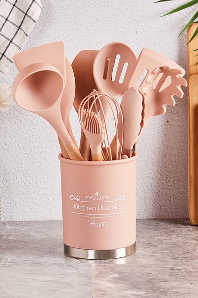 SepetçiBaba Masterno Pink 12 Piece Silicone Set