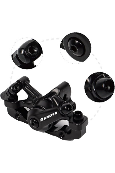 Asroya Bisiklet Mekanik Disk Fren Kaliper Seti Kaliper Rotor 160mm 6 Vidalı Balatalı
