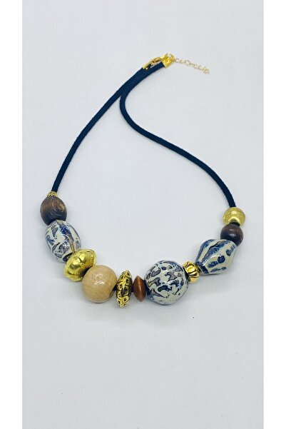 Porsuk Alternatif Handmade Ethnic Ceramic Bead Women's Necklace