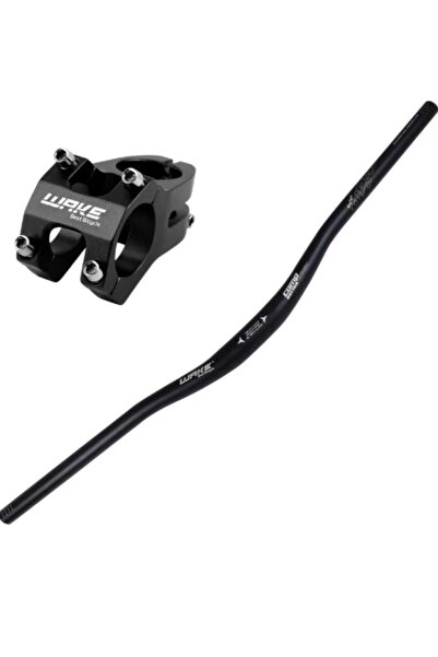 Asroya Wake Siyah Bisiklet Alümiyum Gidon+Boğaz 780mm 31,8mm Bisiklet Direksi...