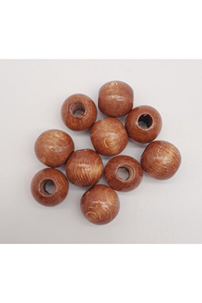 angel çanta aksesuar إكسسوار حقيبة ملاك 24 ملم خرز خشبي دائري لون بني 10 قطع