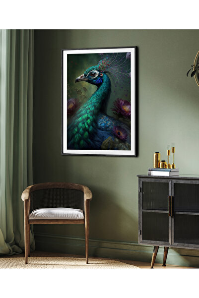 HOMEPACK Pictură cu un singur cadru Pictură poster din seria Peacock TK/233
