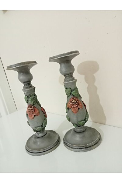 IremTasarimAtolyesi ŞAMDAN 2Lİ MUMLUK DEKORATİF OBJE