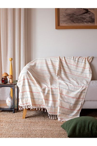 WALLHANG Colorful Points Cotton Jacquard Woven TV Blanket