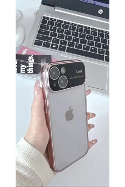 HappyCase Apple İphone 13 Kamera Korumalı Çerçeveli Lensli Renkli Arkası Şeff...