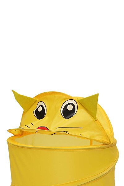 Binbirreyon 30x37cm Κίτρινο Χρώμα Παιδικό Παιχνίδι Καλάθι Πλυντηρίου - Πτυσσόμενο Κάλυμμα Pb025