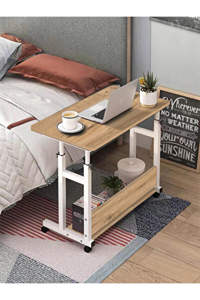 sekizincicadde Birou de lucru reglabil pe înălțime - Pin Atlantic 2 (CU ROȚI)...