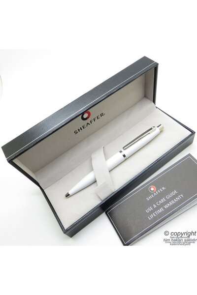Sheaffer Vfm Beyaz Krom Tükenmez Kalem | Isme Özel Kalem