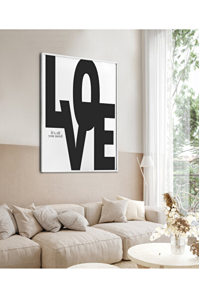 HOMEPACK Pictură cu cadru unic cu dragoste scrisă Pictură poster de artă mode...