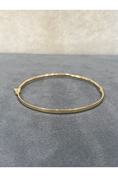 ARSLANTAŞ 1989 14 AYAR ALTIN ROSE RENK 3mm KİBRİT ÇÖPÜ KELEPÇE BİLEZİK