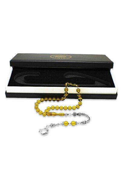 EbruHome مسبحة معدنية غير مشوهة مزينة بشراشيب على شكل نجمة وهلال من العنبر ال...