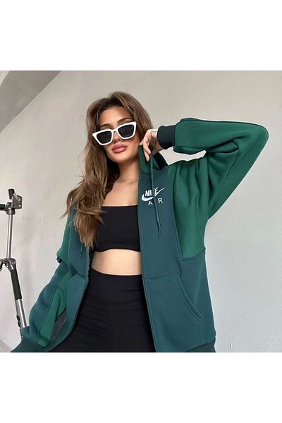 kargasa Zippered Hooded Sweatshirt