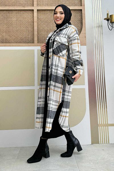 Bym Fashion Μπλουζάκι με κουμπιά με λεπτομέρεια κασμίρ Ξυλοκόπος 7620 Γκρι