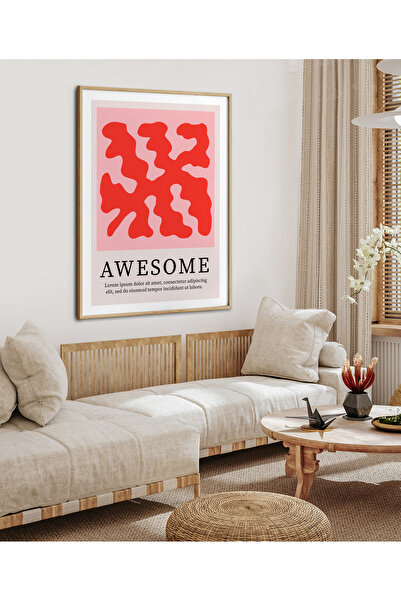 HOMEPACK Tekli Çerçeveli Tablo Modern Art Poster Tablo TK/264