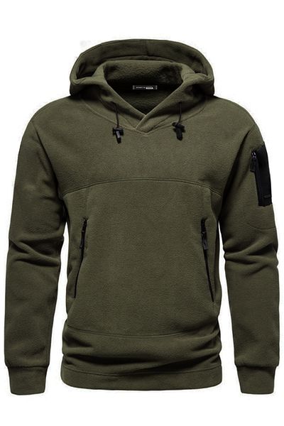 GHASSY CO. Men's Military Sport Warm Outdoor Hooded Fleece Jacket