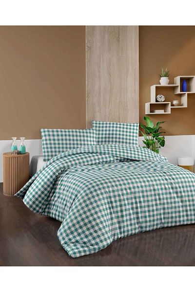 Menderes Home Cotton Collection Flanel R Set cuvertură de pilota dublă Mongar Green