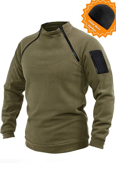 GHASSY CO. Men's Airforce Tactical Thermal Tech. Fleece with Functional Arm Pocket
