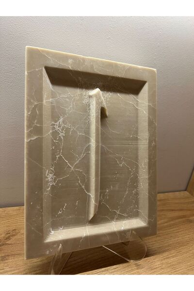 helya marble Bej Mermer Elif Harfli Tablo