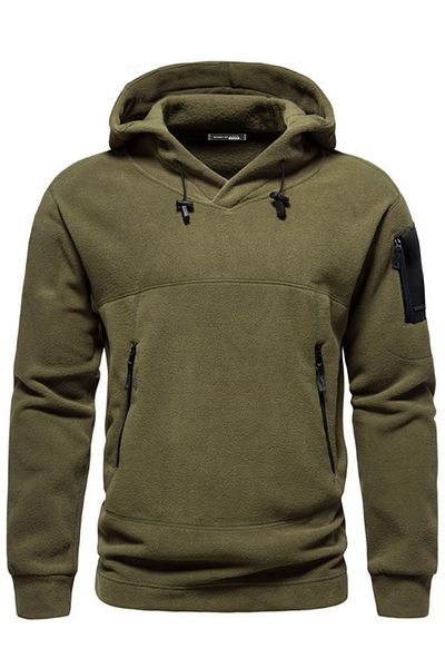 GHASSY CO. Men's Military Sport Warm Outdoor Hooded Fleece Jacket