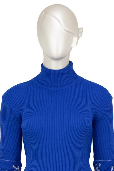Oppland Mâneci de iarnă pentru femei, cu mărgele elegante, decolteu cu gât complet, tricotaje tricotate, pulover Badi
