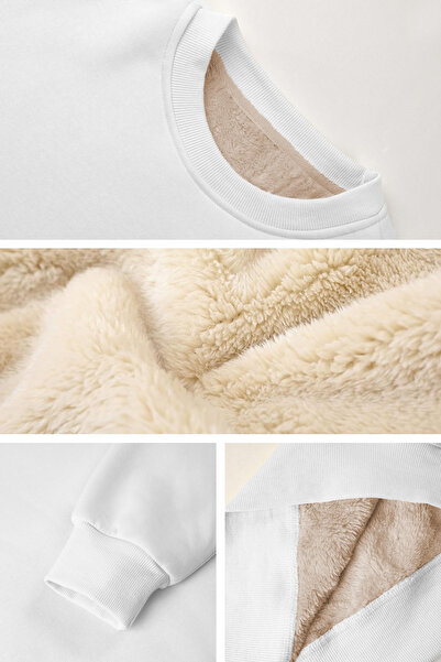 GHASSY CO. Ghassy Co. Ανδρικό φούτερ με βελούδινη επένδυση Sherpa με λαιμόκοψη