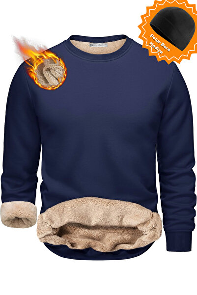 GHASSY CO. Ghassy Co. Чоловічий ультратеплий світшот з підкладкою з шерпа та велосипедним коміром