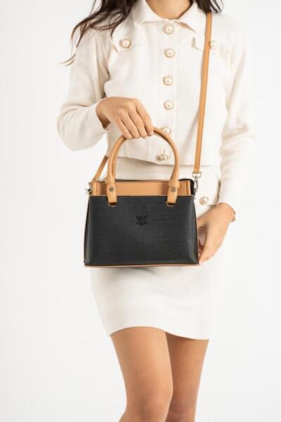 ImPolo Дамска чанта Shakira BlackBer с релефен принт, размер 21X27